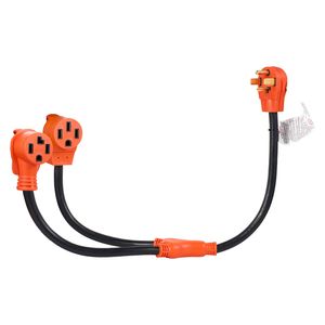 Adattatore sdoppiatore a Y da 30 Amp con impugnatura, connettore per caricatore EV da 240 Volt a 4 poli, presa NEMA 14-30P/14-30R/14-50R - Product Image 1