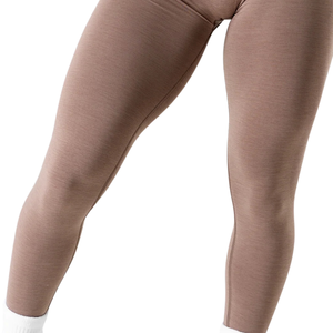 Women Ultra High Rise Seamless Scrunch Leggings <b>Mocha</b> High Stretch Yoga Workout Gym Tummy Control Activewear - Product Image 6