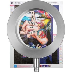 Accesorios para Pintura de Diamantes, Lámpara de Lectura con Cuello de Cisne de 15.75 Pulgadas, Lupa de 5X con Manos Libres, Lámpara de Escritorio - Product Image 4