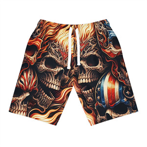 กางเกงขาสั้นออกกำลังกายผู้ชายสไตล์ไฮสตรีท เอวยางยืด ผ้าโพลีเอสเตอร์/คอตตอน ระบายอากาศ แห้งเร็ว พิมพ์ลายได้ตามต้องการ - Product Image 1