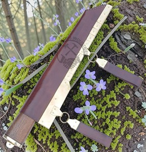 Couteau Viking Seax en acier à haute teneur en carbone forgé à la main, lame de 12 pouces, manche en bois de noyer avec embout en laiton, meilleur couteau sax médiéval pour collectionneur - Product Image 6
