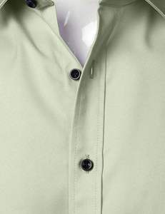 Premium Custom Eco-Friendly <b>Half</b> Sleeve <b>Button</b> Collar Dress <b>Shirt</b> Men's Breathable Poplin Office Business Uniform Embroidery - Product Image 6