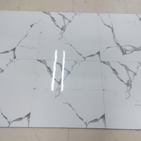 Carreaux de porcelaine polie de luxe 600x600mm, carreaux de sol en porcelaine brillante 60x60cm, aspect marbre, design intérieur poli