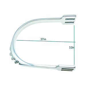 Espuelas Inglesas de Acero Inoxidable, Espuelas Ecuestres para Hombres y Mujeres, 1 Par, Plateadas, para Montar a Caballo - Product Image 3