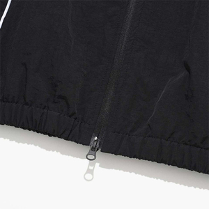 Custom Waterproof Hooded Stand Collar Running Jacket Men Lightweight <b>Black</b> Canvas <b>Windbreaker</b> Zip-Up with Reflective Piping 2026 - Product Image 6