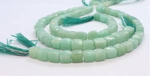Perles en amazonite naturelle facettées en forme de cube, 6,5-7 mm, perles en cube 3D en amazonite, perles en forme de boîte de 8 pouces pour la création de bijoux - Product Image 4