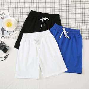 Men's Solid Color Cotton Bermuda <b>Shorts</b> Elastic Waist Drawstring Casual Mid Length Breathable Sport <b>Shorts</b> - Product Image 2