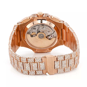 Montre personnalisée en moissanite sertie de diamants VVS, style hip-hop, luxe, acier inoxydable, quartz, bracelet 20 mm, cadran en verre - Product Image 6