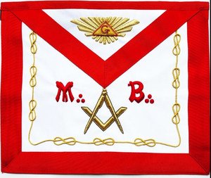 Badge maçonnique triangulaire simple à coudre, brodé à la main, en tissu, personnalisé, 3D, écologique, Master Apron-AASR - Product Image 1