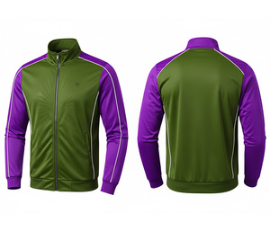 Chaqueta de poliéster con cremallera completa para sublimación, ropa deportiva para correr y fitness, cálida, transpirable y de secado rápido |   Tallas Hombre Mujer Juvenil - Product Image 4