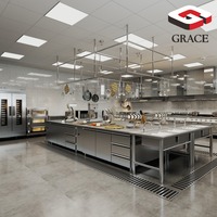 Ensemble d'équipements de cuisine modernes GRACE pour la restauration rapide, les hôtels, la restauration collective et les projets de cuisines centralisées