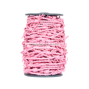 Regular Red Color <b>Leather</b> Barbed Wire Cord Twisted Cowhide Rope Decorative Jewelry Cord Wholesale RTS Export Supplier - Product Image 5