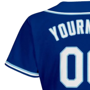 Camiseta de Béisbol Azul Claro Royal White para Hombre, con Botones al Frente, Uniforme Deportivo para Equipo, Ropa Deportiva para Juego, Práctica y Entrenamiento - Product Image 6