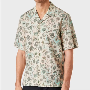 Chemise hawaïenne à manches courtes pour homme, impression numérique, séchage rapide, polyester, boutonnée - Product Image 2