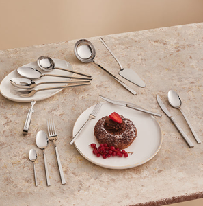 Ensemble de couverts en acier inoxydable de style occidental, ensemble de vaisselle minimaliste, finition brillante - Product Image 2
