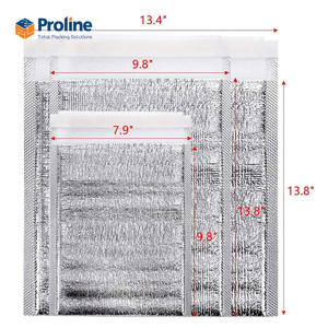 Sac isotherme chaud et froid 24 heures, écologique, recyclable, en mousse EPE, pour l'expédition de nourriture, imperméable, durable, avec fermeture éclair - Product Image 2