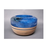 Bol en résine époxy artistique et bois avec base artisanale, surface lisse, sans BPA, écologique, pour la décoration de la maison