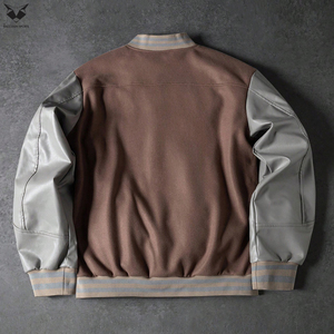 2026 Wholesale Sportswear New Design Multi-Color Varsity Jacket Custom Contrast Sleeves Breathable Baseball Letterman Jacket - Product Image 6