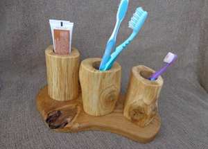 Soporte de Cepillo de Dientes de Bambú Natural, Organizador de Baño Ecológico para Hogar y Hotel - Product Image 2