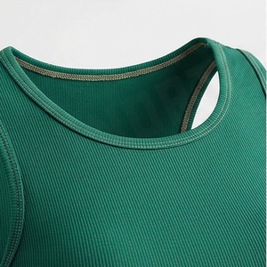 ชุดกางเกงขาสั้นโยคะระบายอากาศได้ดี แห้งเร็ว เป็นมิตรกับสิ่งแวดล้อม เอวยางยืดสูง เสื้อชั้นในออกกำลังกายคอกลม ชุดออกกำลังกายสำหรับผู้หญิง - Product Image 4