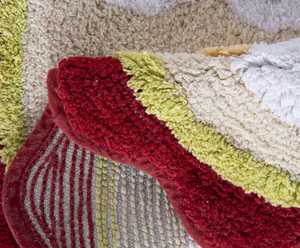 Cute Luxury <b>Round</b> Cotton Bath Mat Floral Shower <b>Rug</b> Soft Absorbent Non Slip <b>Bathroom</b> Floor Mat 60x60cm - Product Image 2