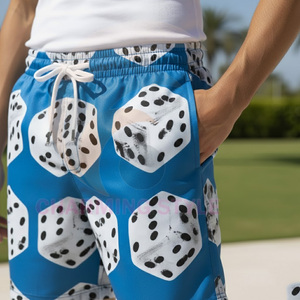 Shorts de golf pour hommes en polyester et élasthanne, personnalisés avec impression par sublimation, boutons, extensibles, avec poche arrière - Product Image 4