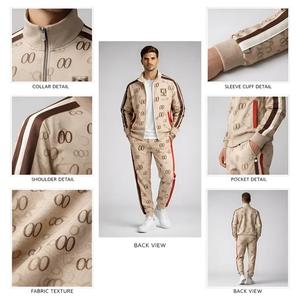 Survêtement en cuir jaune et blanc pour homme, ensemble de jogging - Product Image 6