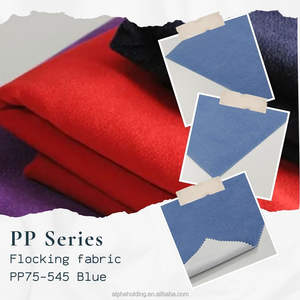 Tissu flocqué Pigpell en rayonne à dos tissé, 54" 70Y, pour emballage de bijoux PP75-545 Bleu - Product Image 2