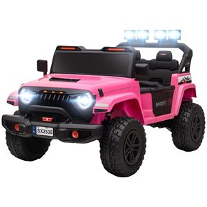 Camion Elettrico Rosa 24V per Bambini, 2 Posti con 4 Motori, Telecomando e Sospensioni a Molla per Bambini dai 3 agli 8 Anni - Product Image 1
