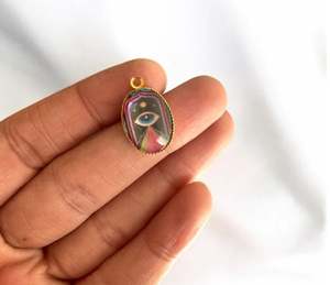 Componentes de joyería de resina fría para mujer, colgante de abalorios de porcelana sin cadena, hallazgos y componentes elegantes - Product Image 2