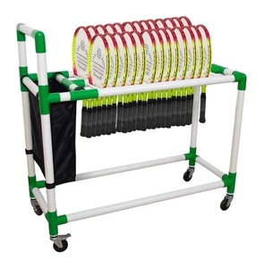 Chariot de transport portable à quatre roues de qualité standard pour le stockage/le transport de 35 raquettes de squash/tennis, export OEM - Product Image 4