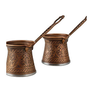 Cafetière turque artisanale en acier inoxydable gravée à la main, avec poignée en bois massif, capacité 350/550/720 ml, pour café ottoman traditionnel - Product Image 3