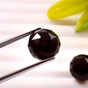 Lote al por mayor de esferas facetadas redondas de ónix negro natural de 10 mm, piedras preciosas sueltas para la fabricación de joyas. - Product Image 2