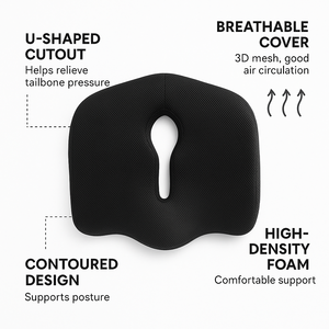 เบาะนั่งโฟมเมมโมรีโฟมออร์โธปิดิกส์แบบพกพาสำหรับใช้ในบ้านสำนักงาน - Product Image 5