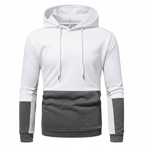 Vente en gros de sweats à capuche vierges économiques, 400 GSM, 100% Coton, molleton doux, écologiques, personnalisables OEM, impression sérigraphique, bicolores - Product Image 5