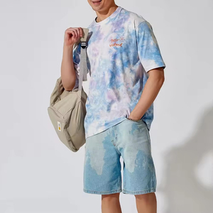 Ensemble de t-shirts personnalisés 100% coton, impression graphique, tissu épais, effet délavé à l'acide, style vintage, coupe ample pour homme - Product Image 2