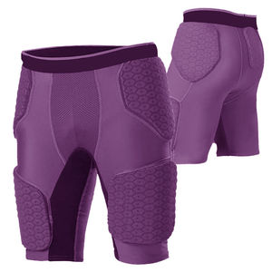 Shorts de compression de football avec protections intégrées pour les hanches, les cuisses et le coccyx, respirants et durables - Product Image 3