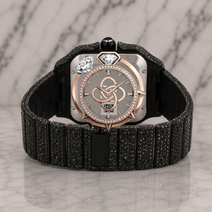 Montre bracelet pour homme de luxe, style hip-hop, entièrement sertie de diamants, en acier inoxydable, 20 mm, analogique, à quartz, avec bracelet glacé - Product Image 2