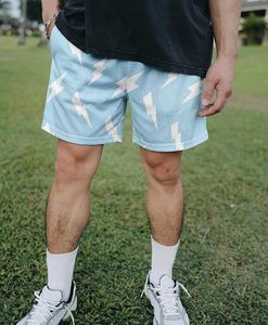 Pantalones Cortos Gráficos para Hombre, Estilo Casual de Verano, Frente Plano, Diseño Urbano, con Cordón Ajustable - Product Image 4