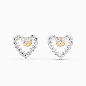 Magnifiques clous d'oreilles en diamant de laboratoire de 0,822 ct, couleur Celeste, en or jaune, blanc et rose 9 carats - Product Image 3