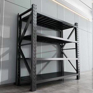 Estanterías de Almacenamiento de Hierro Multicapa para Trabajo Ligero, Estantes Industriales Ajustables para Almacén, Estante de Metal de Acero Reforzado - Product Image 2