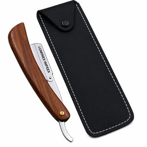 Navaja de Afeitar Recta Premium Luminex Impex, Hoja de Acero Inoxidable, Mango de Madera de Ébano, Afeitado Facial Ultra Preciso, Navaja de Barbero OEM - Product Image 6