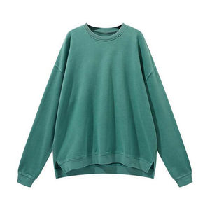 Sweat-shirts grande taille brodés avec logo personnalisé, effet délavé, service OEM/ODM, vêtements d'hiver, sweat-shirts basiques 100% coton - Product Image 1