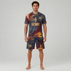Vêtements de sport en polyester respirant pour équipes sportives avec service OEM, ensemble d'uniformes de football professionnels, uniforme de football personnalisé - Product Image 3