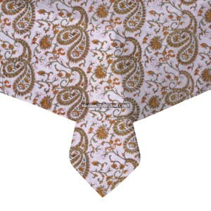 100% Cotton Block Print <b>Square</b> <b>Tablecloth</b> Customs Printed Organic Eco Friendly Table Linen Manufacturer Bulk Order From India - Product Image 6