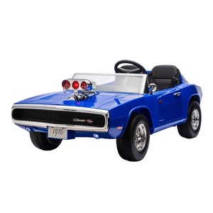 Voiture électrique pour enfants de style muscle car vintage, 4 roues, alimentée par batterie, télécommandée, pour jouer en extérieur - Product Image 4