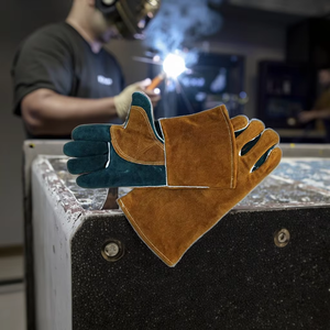 Guantes de Soldadura de Cuero Vacuno de Primera Calidad, Protección Industrial de Seguridad - Product Image 5