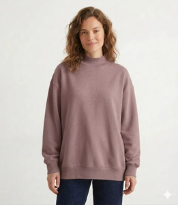 Sudadera Oversize de Cuello Alto para Mujer, Estilo Urbano, Corte Holgado, Manga Larga, Tendencia Actual - Product Image 5