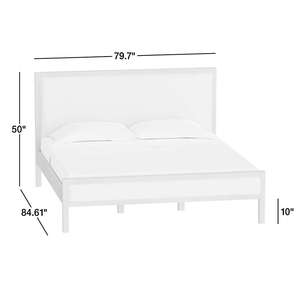 Wholesale Modern Upholstered Solid Wood <b>Bed</b> | Luxury Fabric Headboard Platform <b>Bed</b> Frame - Product Image 4