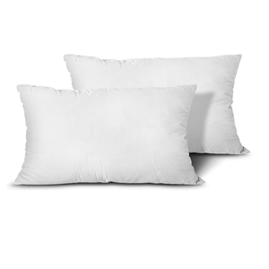 Almohada Rectangular Blanca para el Cuello, 100% Algodón, Relleno de Fibra de Poliéster, Transpirable, Ecológica, Refrescante, Estilo Moderno y Minimalista - Product Image 1